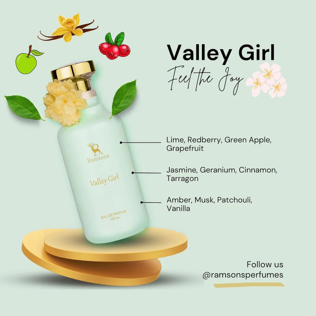 Ramsons Valley Girl Eau de Parfum for Women - 100ML