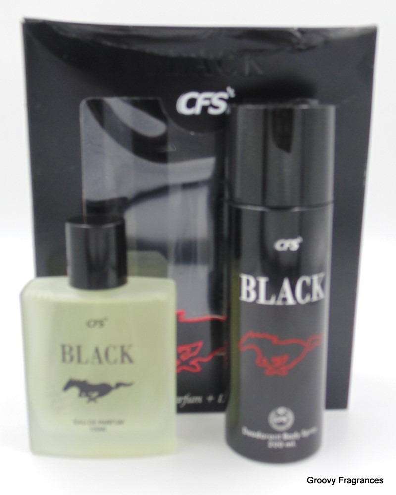CFS BLACK Combo Long Lasting Perfume Eau de Parfum & Deodorant - 200ml+100ml