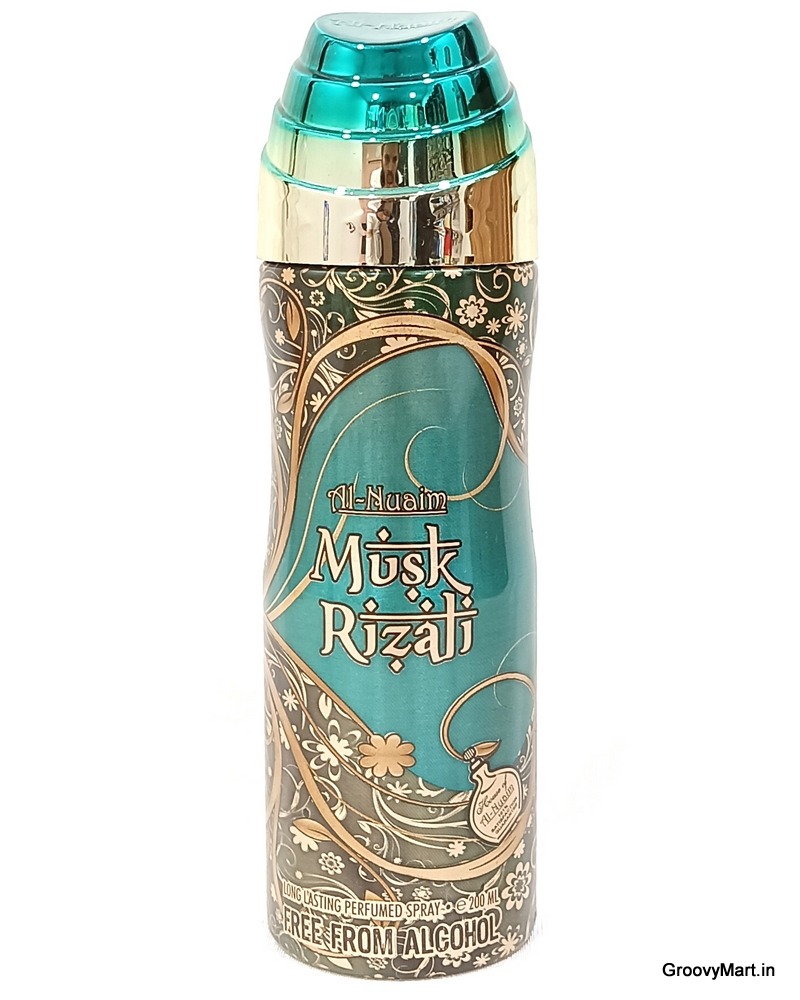 Al Nuaim Musk Rizali Long Lasting Perfume Spray | Alcohol Free - 200ML