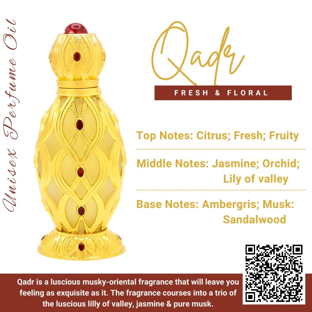 Naseem QADR Attar Premium Perfume Oil - Unisex - 20ML