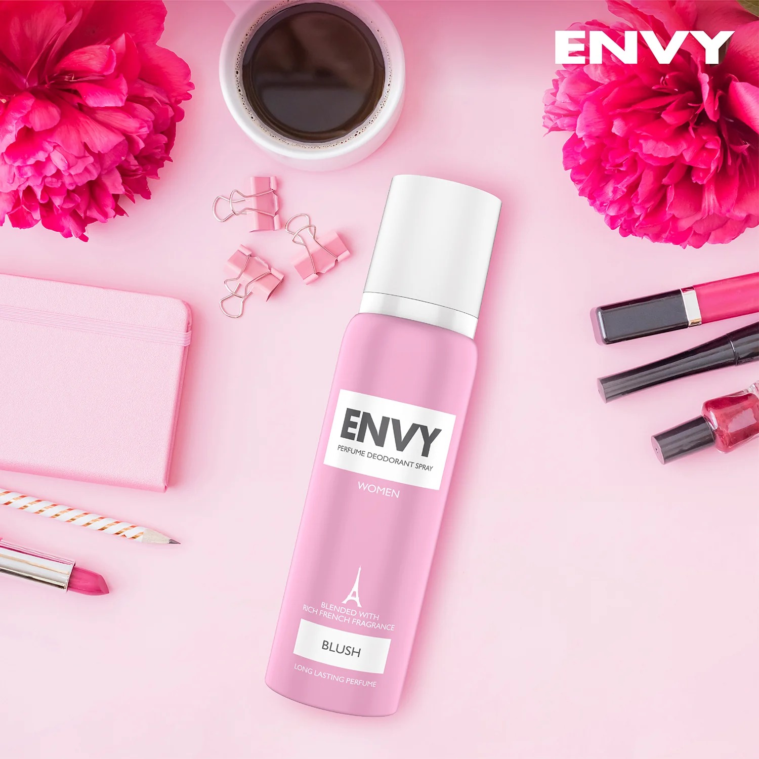 Envy blush perfume deodorant spray no gas for women - 120ML