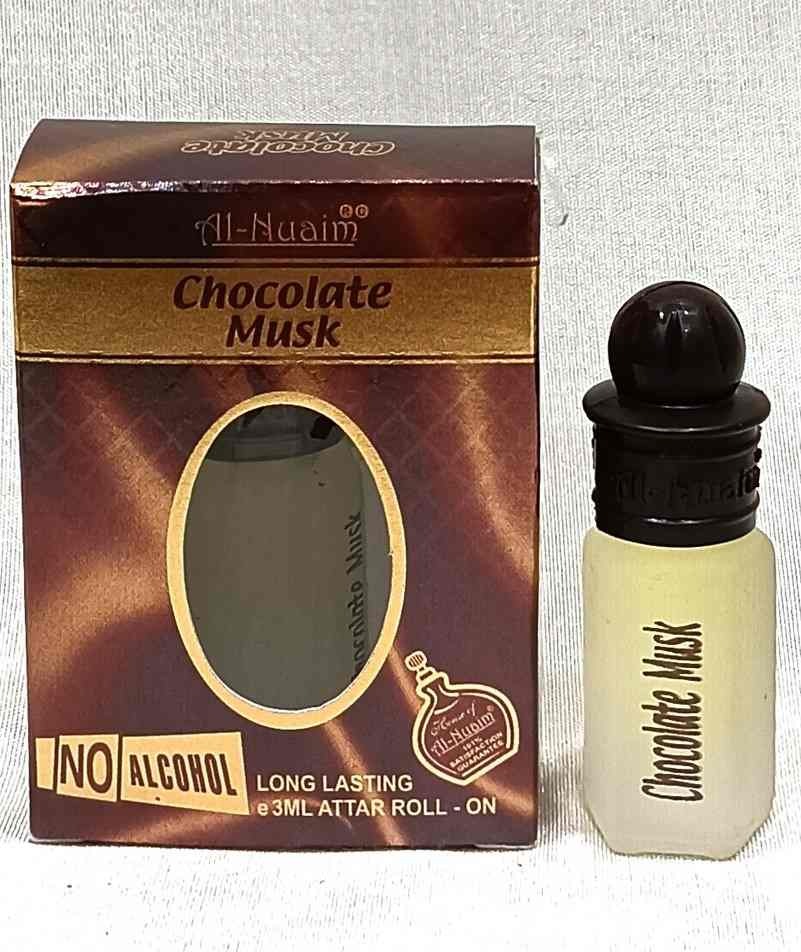 Al Nuaim chocolate musk perfume roll-on attar free from alcohol - 3ML