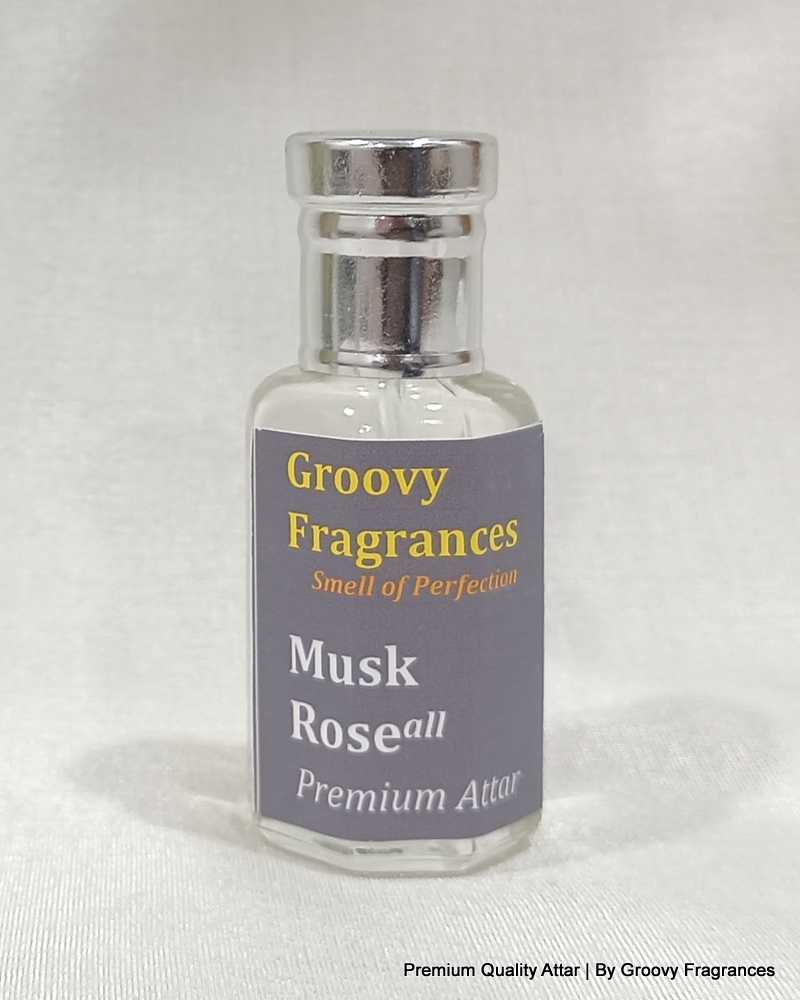 Groovy Fragrances Musk Rose Long Lasting Perfume Roll-On Attar | Unisex | Alcohol Free by Groovy Fragrances - 12ML