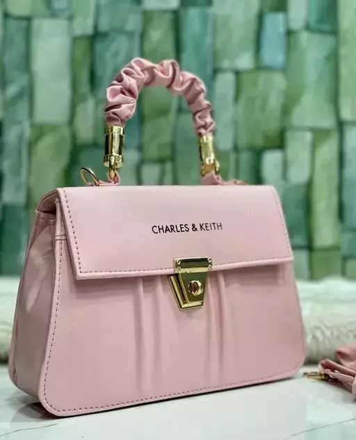 Fine Design Women Solid Pu Leather Sling Bag