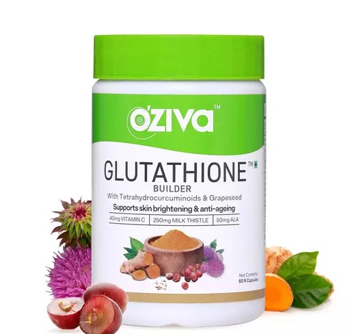 OZiva Glutathione Builder | For Hydration & Skin Brightening (60 Capsules)