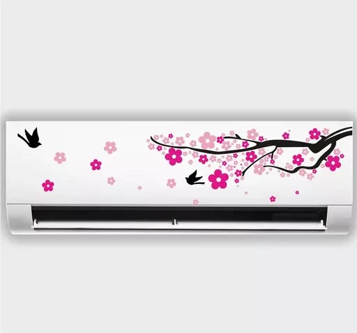 Decals Creation Ac Sticker Beautiful Floral Air Conditioner Sticker