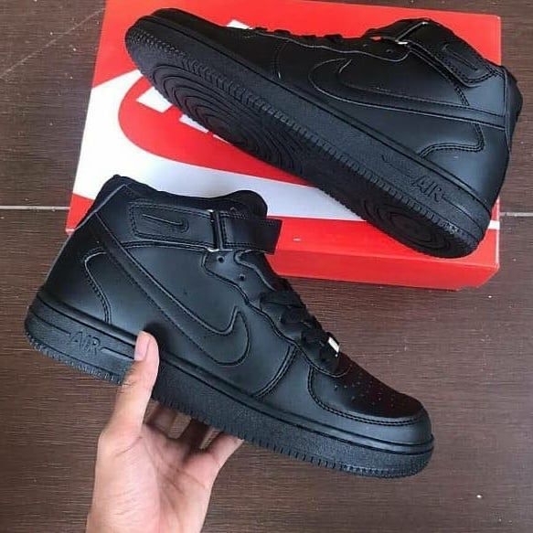 Air force 1 high belt shoe black