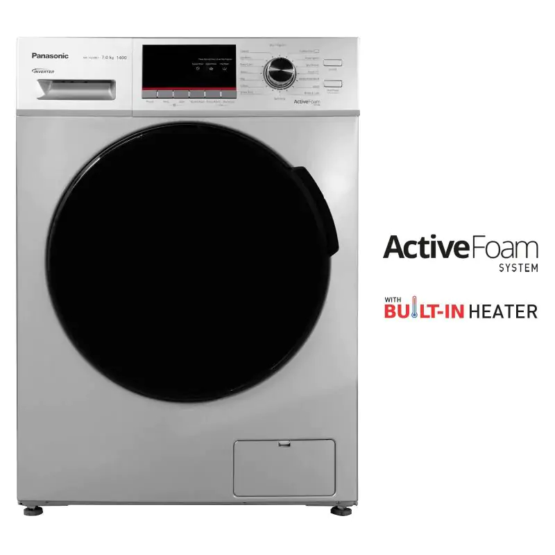 Panasonic  7 Kg 5 Star Inverter Fully-Automatic Front Loading Washing Machine (NA-147MF1L01 Silver)