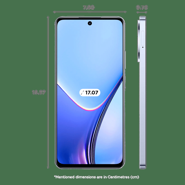 Realme  realme 11x 5G (8GB RAM, 128GB, Midnight Black - Purple Dawn