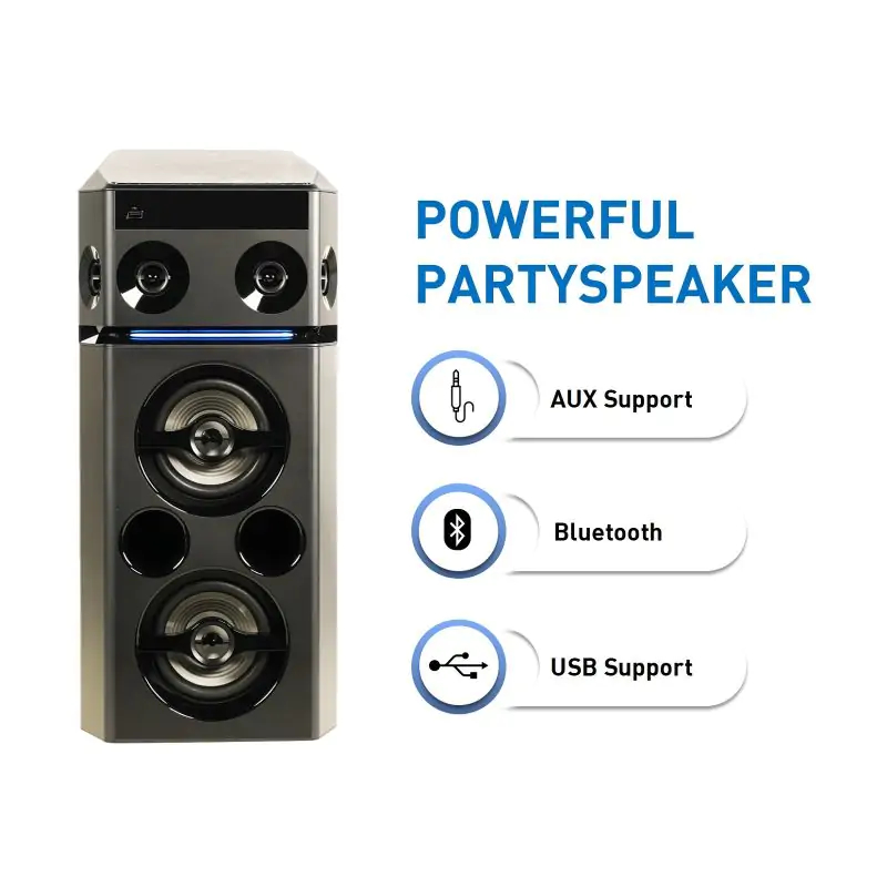 Panasonic  SC-UA30GW-K 300W Bluetooth, USB, Wireless Party Speakers (Black)