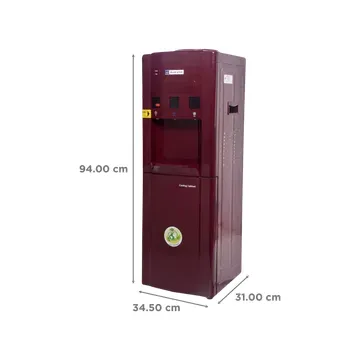 BLUE STAR Blue Star Hot, Cold and Normal Top Load Water Dispenser with Cooling Cabinet (Maroon)