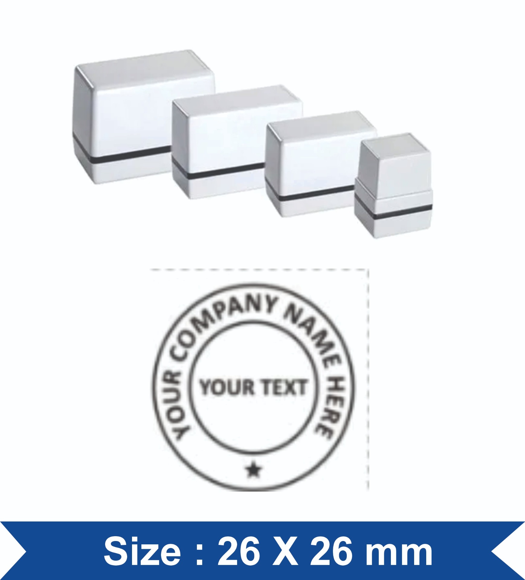 Pre-Ink Round Stamp (26 x 26mm)