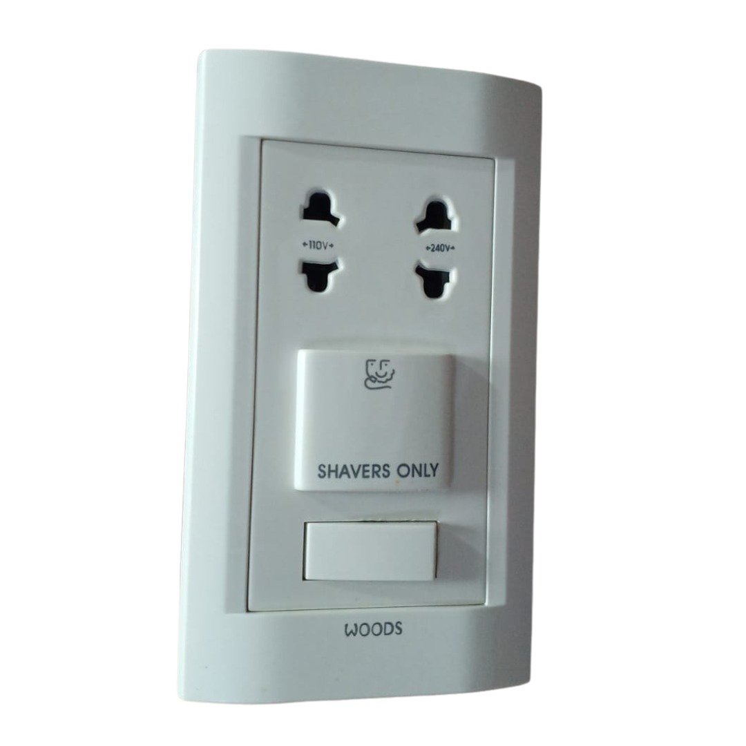 Anchor Woods Shaver Socket with Transformer 110/240V