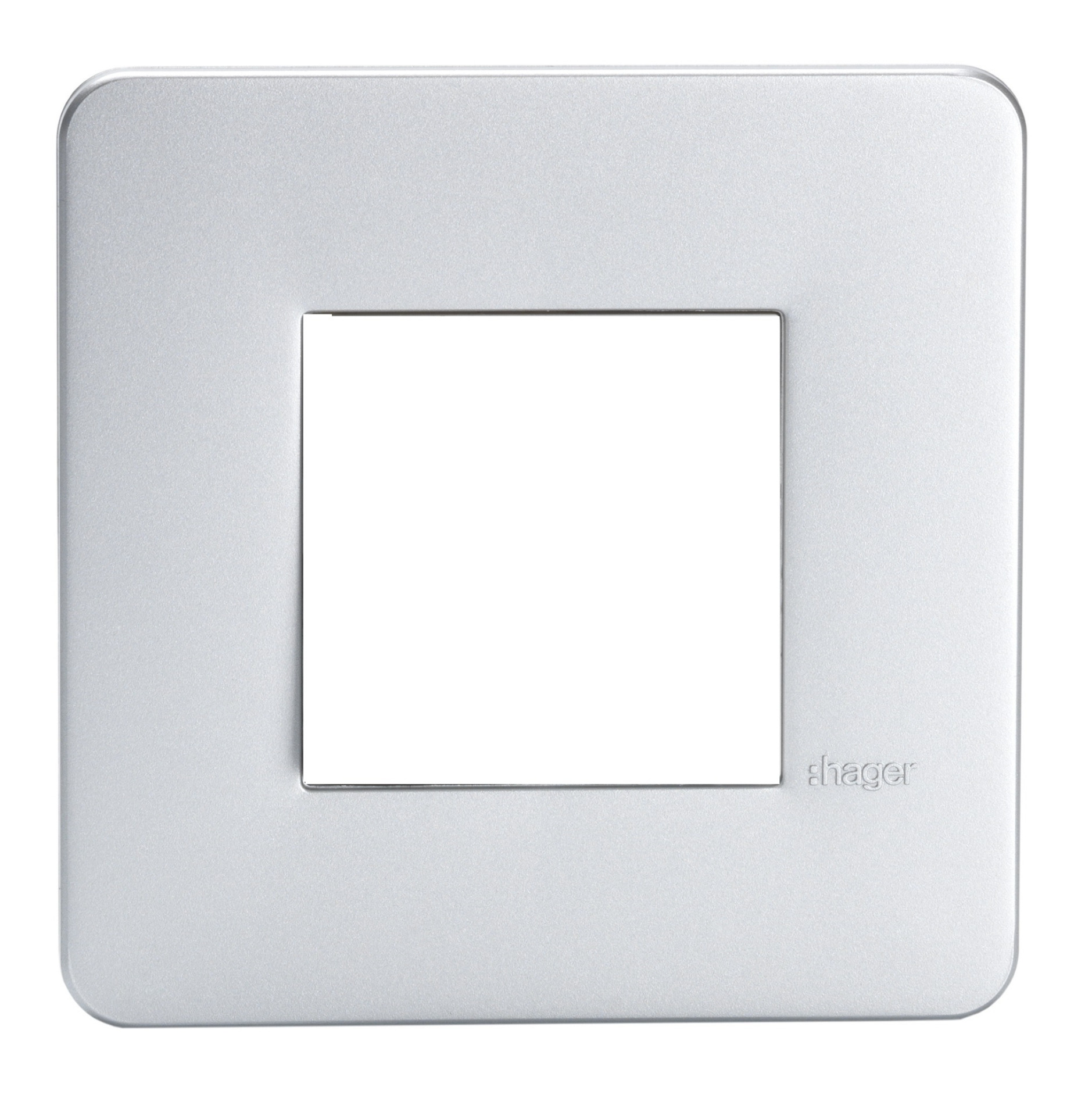 2M Plate Silver Hager - WSNCG2S