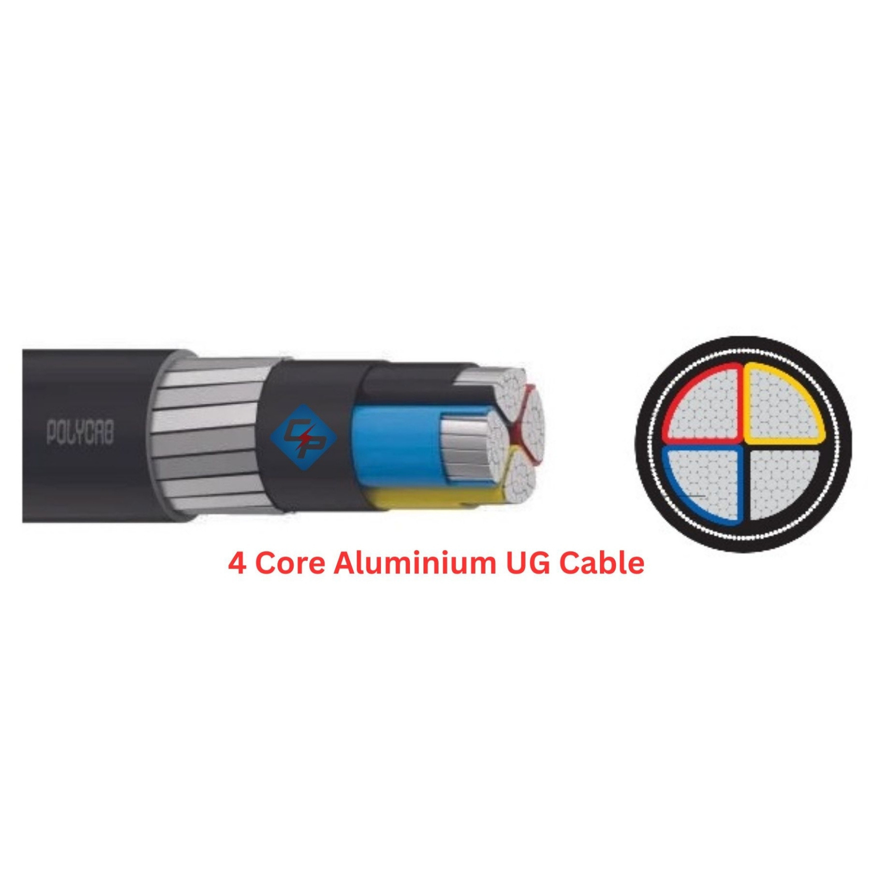 120 Sqmm x 4 Core Aluminium Armoured UG Cable 1100v Polycab