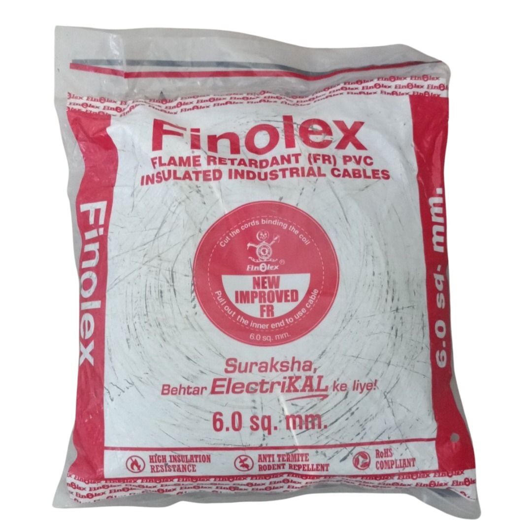Finolex 6.0 Sqmm FR Wire 180Mtr