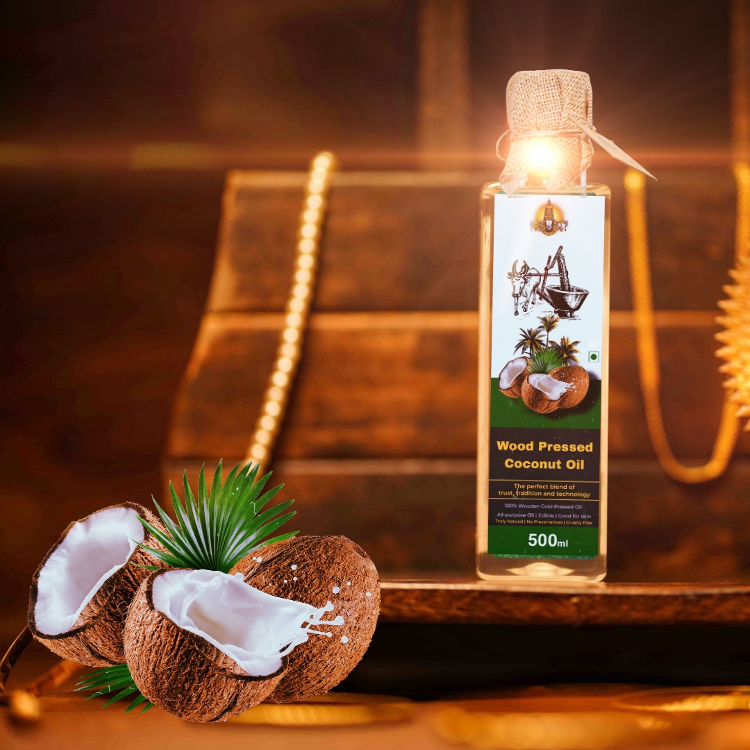 Wood Pressed Coconut Oil ( 500ml ) மர அழுத்தப்பட்ட தேங்காய் எண்ணெய்