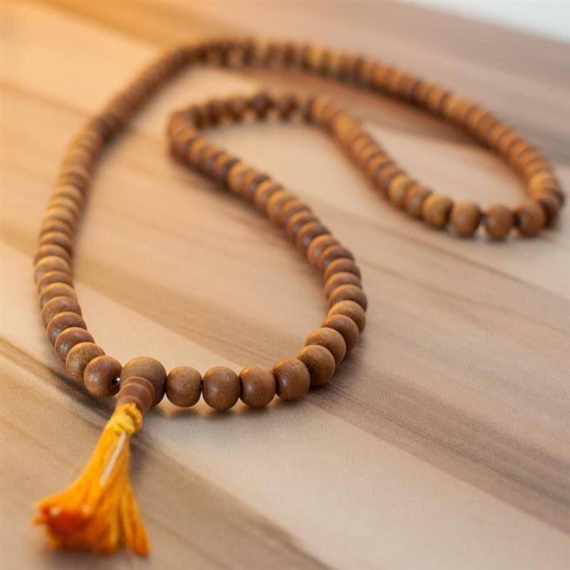 Original Sandalwood Mala, Chandan Mala, Rosary Sandalwood Bead - (8mm)