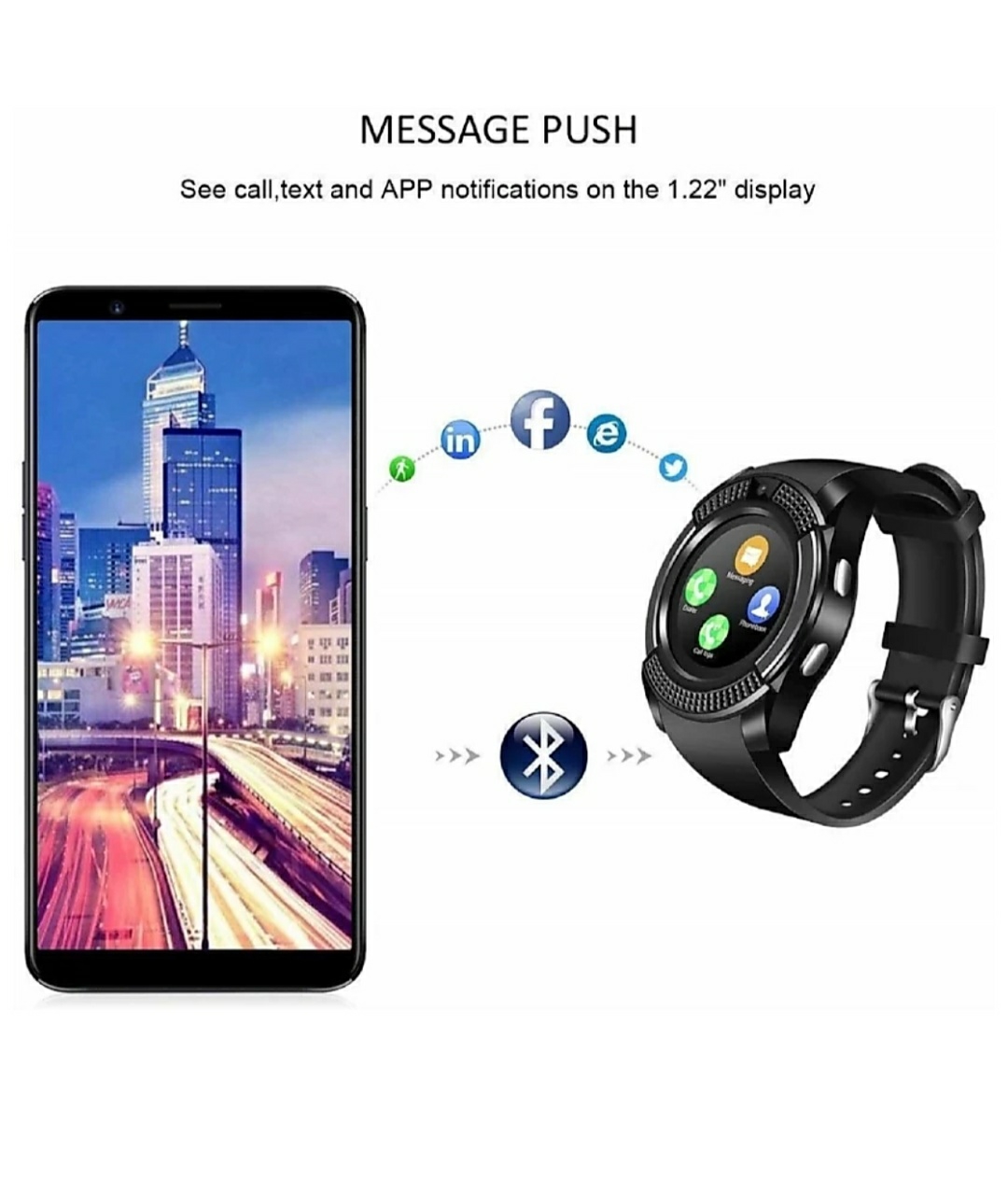 Smart Watch Touch Screen Smart Watch Compatible with All Mobile Phones with Camera, SIM, SD Card Slot Android and iOS Smartphones for Kids Girls Boys Men Women Black - Black, Smart Watch, Pack Of 1