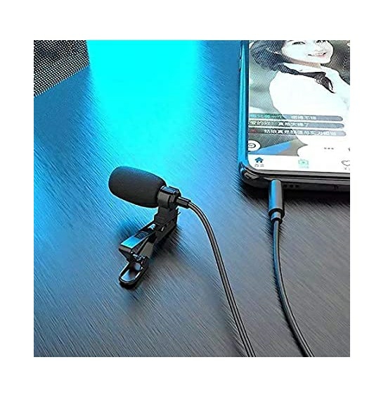 3.5mm mic Clip Microphone for YouTube,TIK Tok Collar Mike for Voice Recording, Mobile, Pc, Laptop, Android Smartphones, DSLR Camera - Black, Mic, Pack Of 1