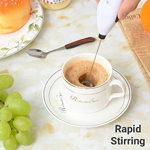 Battery Operated Handheld Milk Wand Mixer Frother for Latte Coffee Hot Milk, Milk Frother for Coffee, Egg Beater, Hand Blender, Coffee Beaterr (STANDARD) - Blander, Pack Of 1