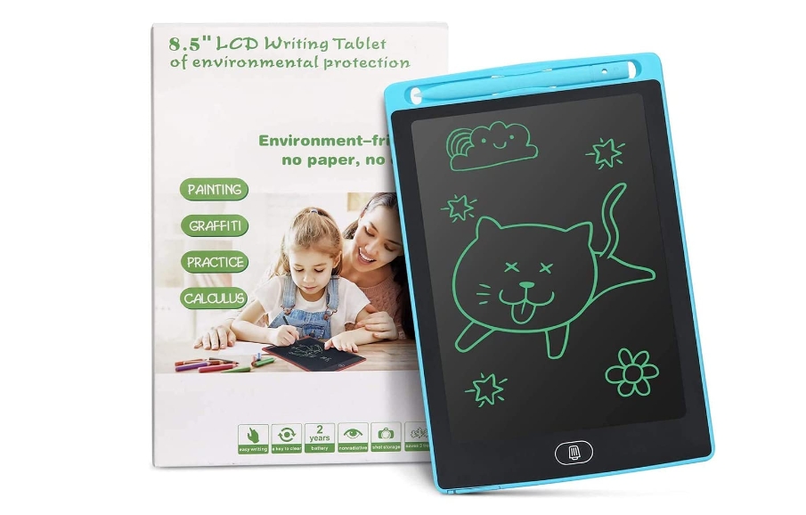 LCD Writing Pad Tablet Birthday Gift for Boys and Girls 8.5 Inch Digital Slate for Kids Learning Educational Toys Painting Smart Drawing Board Portable, (Assorted Color) - Pack Of 1, Digital Writting Pad