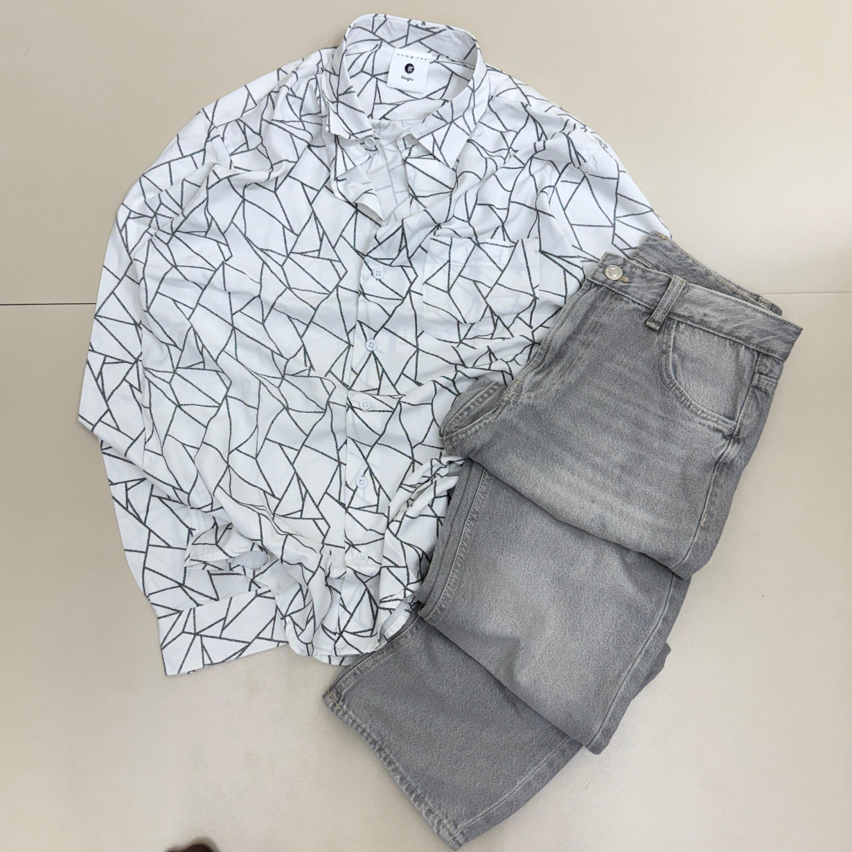 Full Sleeve Shirt + Baggy Jeans combo (M,L,XL,XXL)
