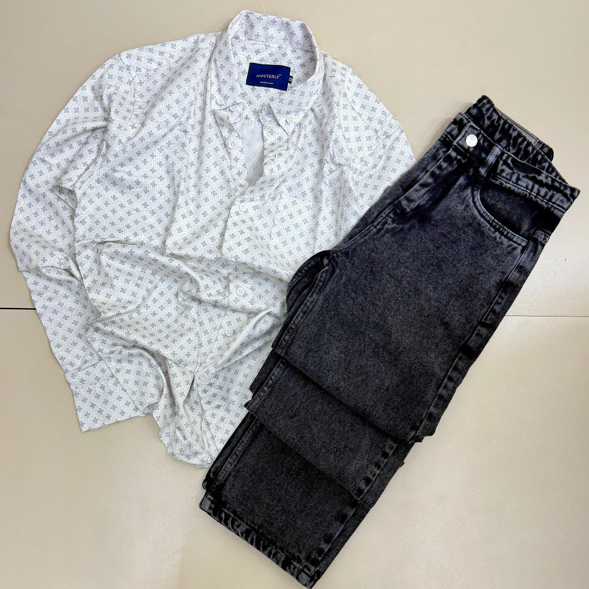 Full Sleeve Shirt + Baggy Jeans combo (M,L,XL)
