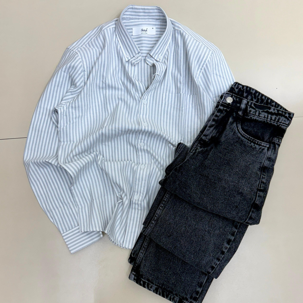 Full Sleeve Shirt + Baggy Jeans combo (XL)