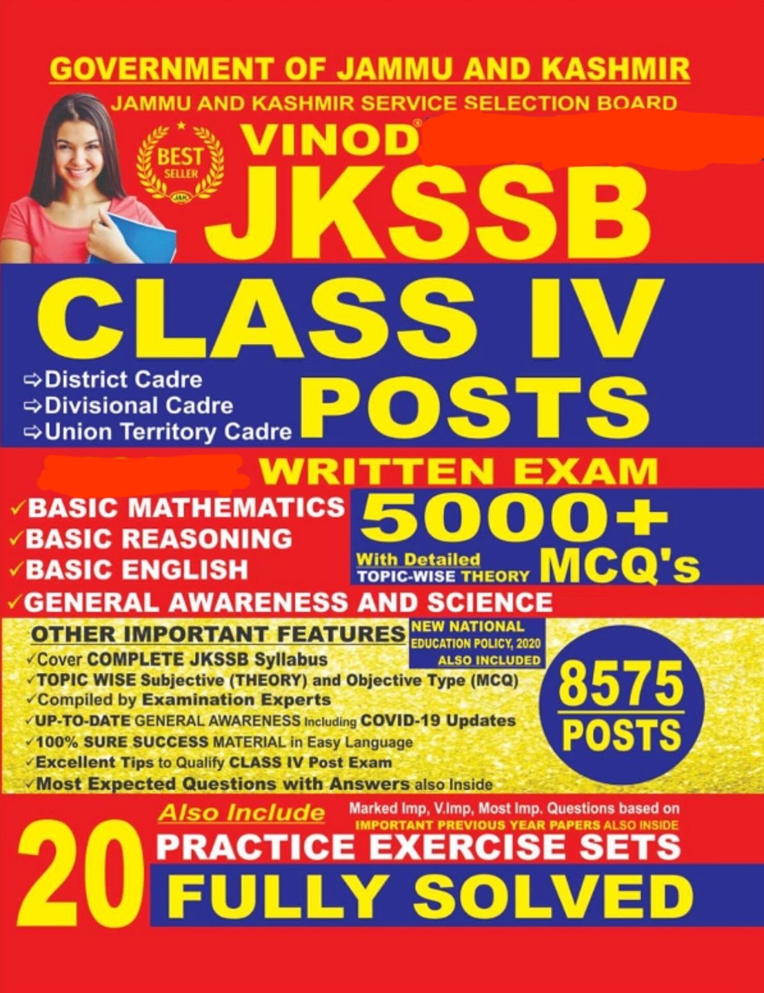 Vinod JKSSB Class IV Posts Book ; VINOD PUBLICATIONS ; CALL 9218219218