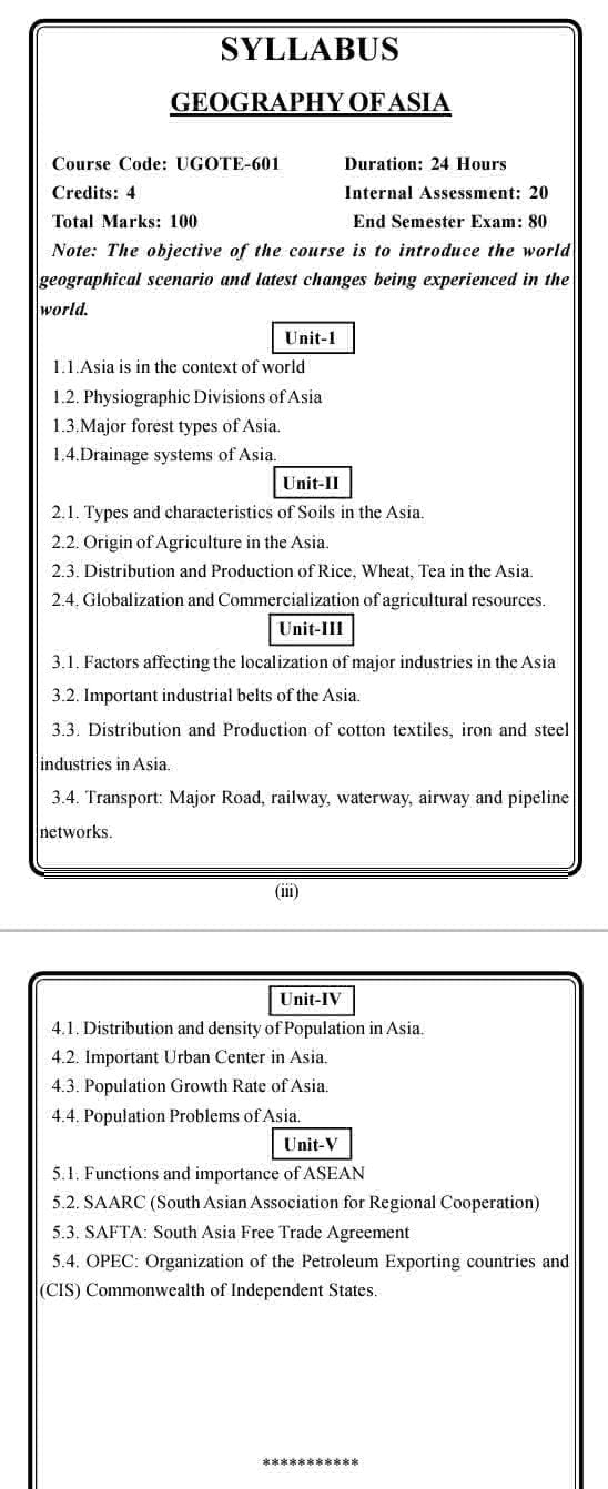 Vinod JAMMU B.A / B.Sc. 6th Sem (CBCS) - GEOGRAPHY OF ASIA THROUGH MAPS / Field Study and Field Report ; Codes: UGOTE 601, UGOPE 602 (As Per JAMMU UNIVERSITY Under NEP20) - VINOD PUBLICATIONS ; CALL 9218-21-9218 - Anzar Ahmed Khokhar, Priya Jyoti, 978-93-95505-86-4