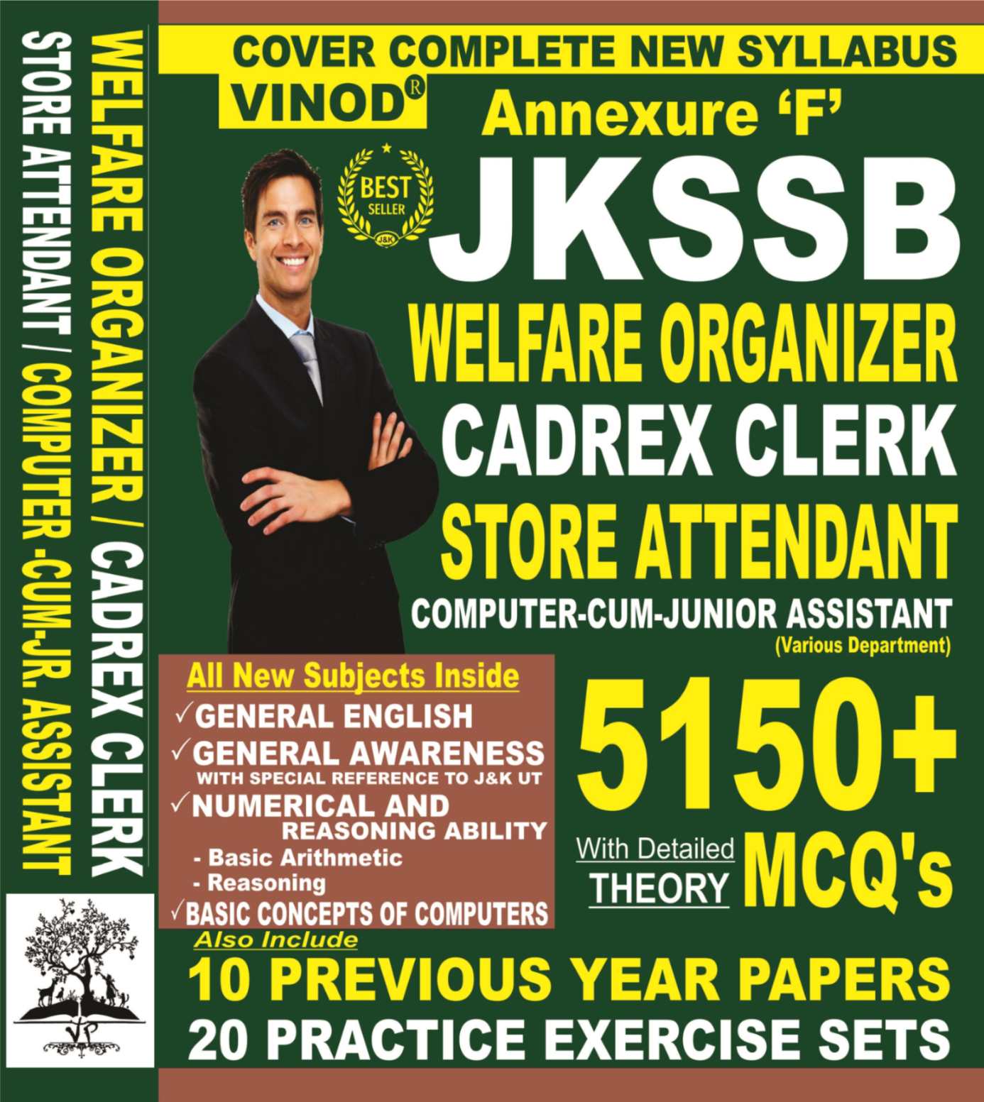 Vinod JKSSB Welfare Organizer, Cadrex Clerk, Store Attendant, Computer-Cum-Junior Assistant Book ; VINOD PUBLICATIONS ; CALL 9218219218