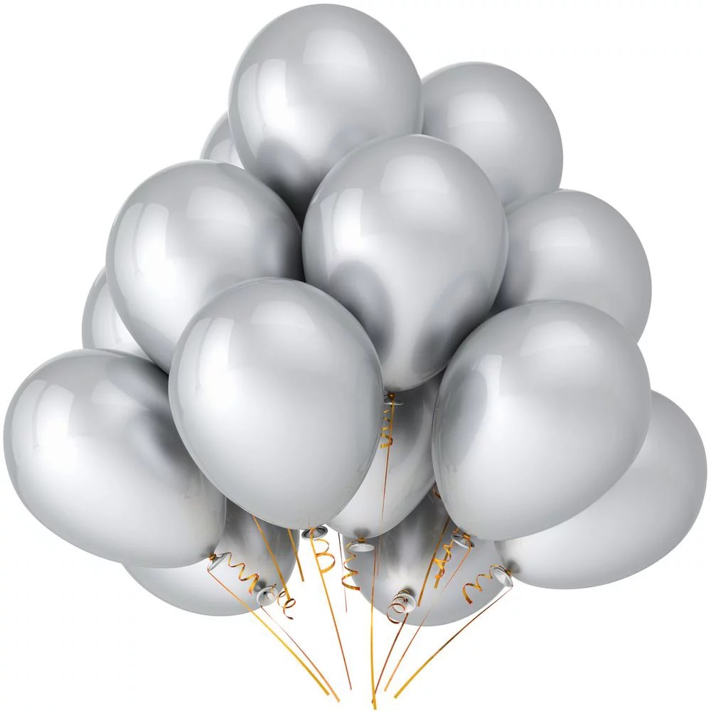 Silver Metallic Balloons (40pc)