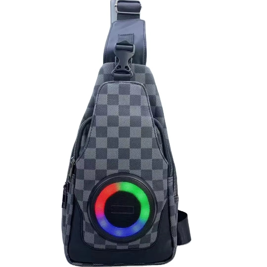 Sling‑Bag Wireless Speaker with FM, Subwoofer Bass & Power Bank – Portable Bluetooth Satchel