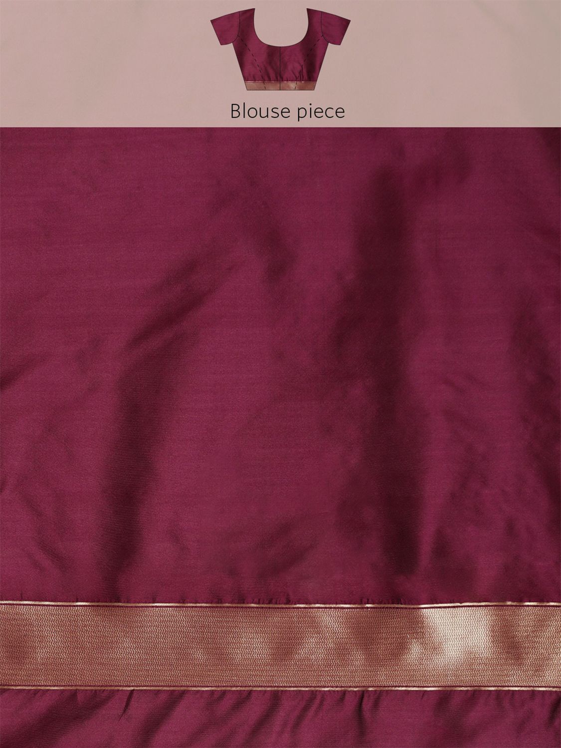 Leeza Store Banarasi Silk Blend Woven Golden Zari Butta Saree With Blouse Piece - Purple