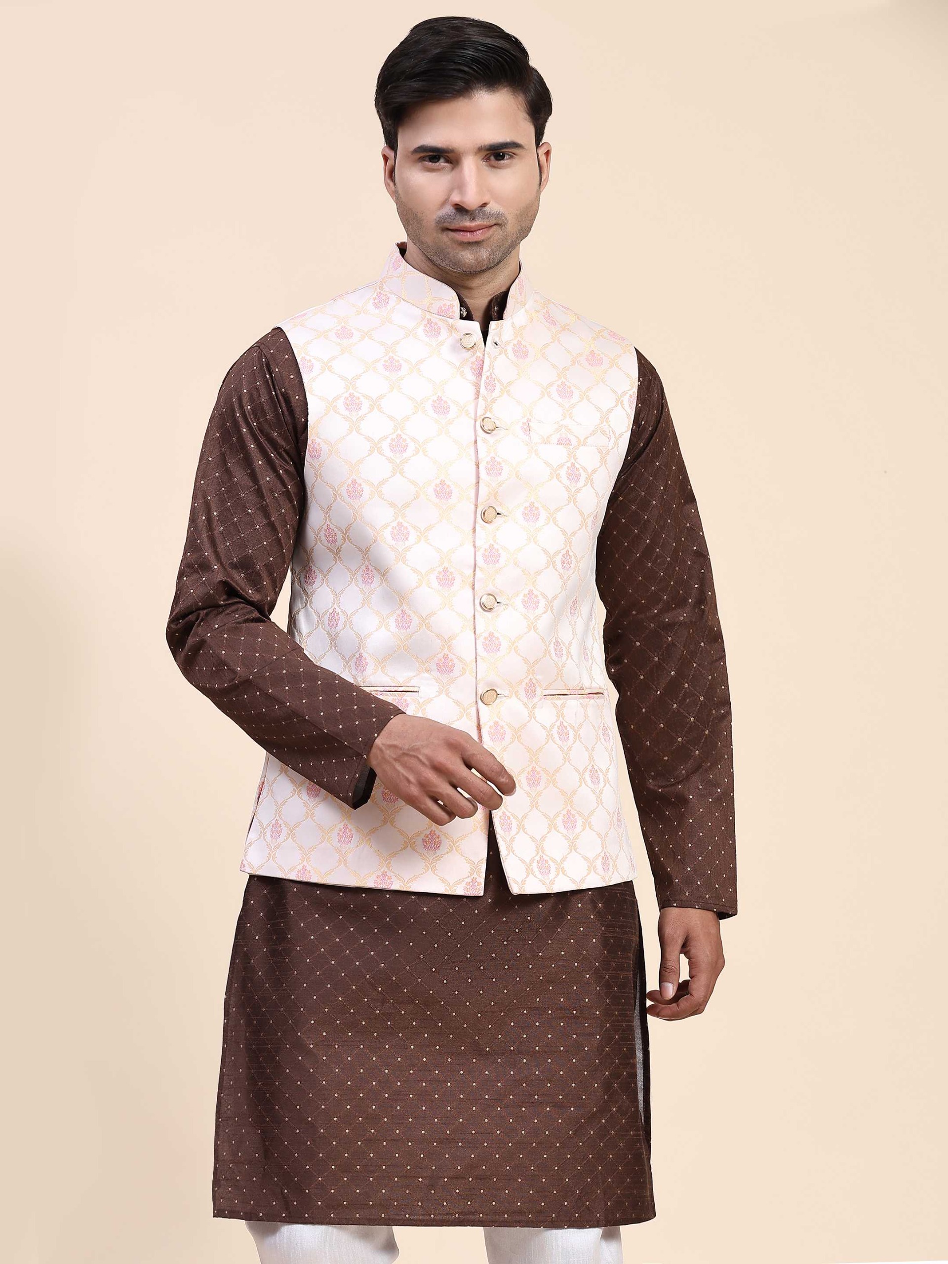 Elaborate Pattern Nehru Jacket ( indiamarketto )