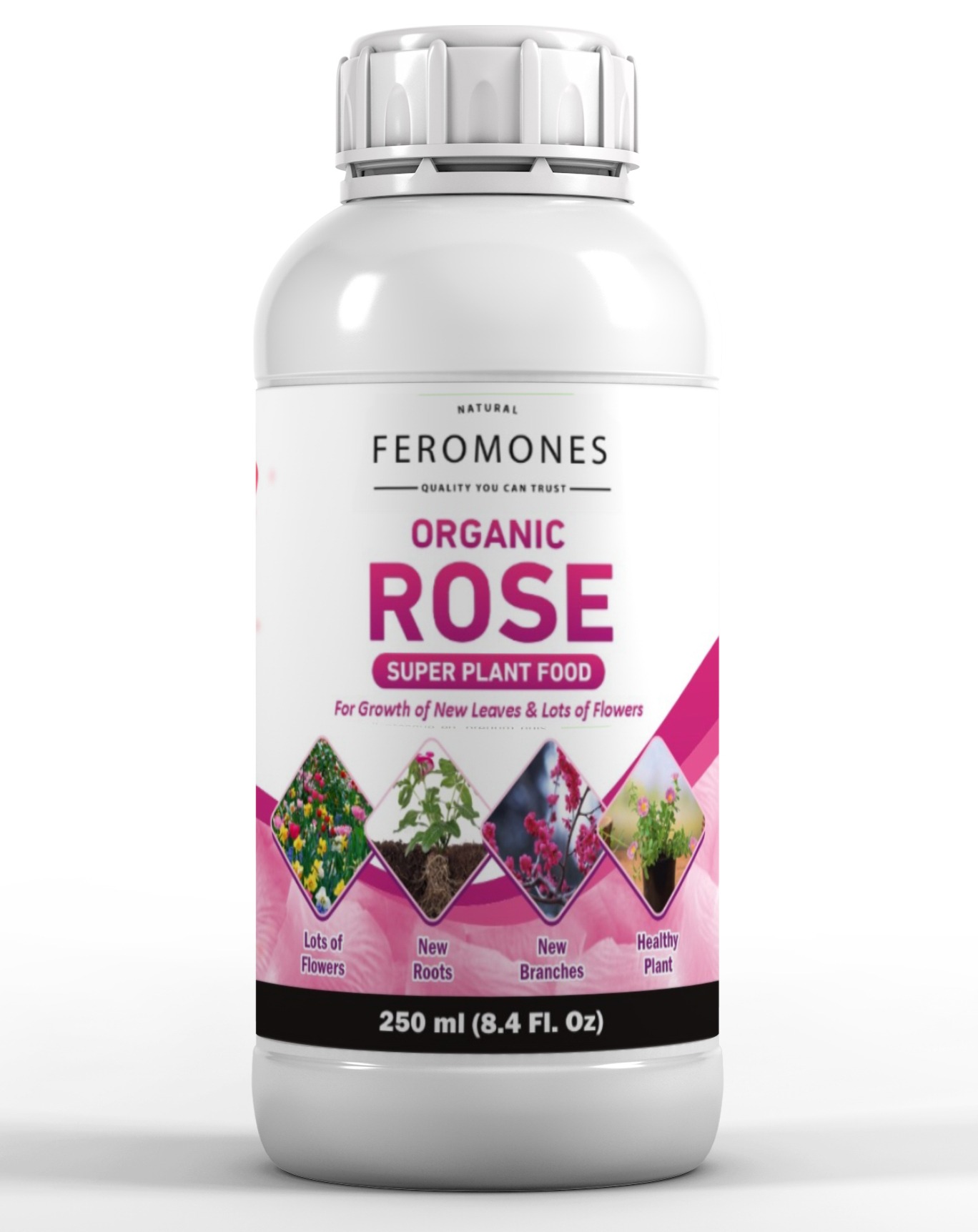 Feromones Organic Rose Super Plant Food - For Rose Plants Growth and Flowering Fertilizer, Potting Mixture - 250 ML