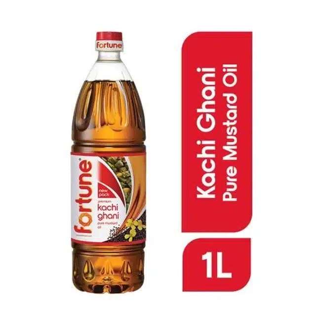 Fortune Kachi Ghani Mustard Oil 1 L (Bottle)