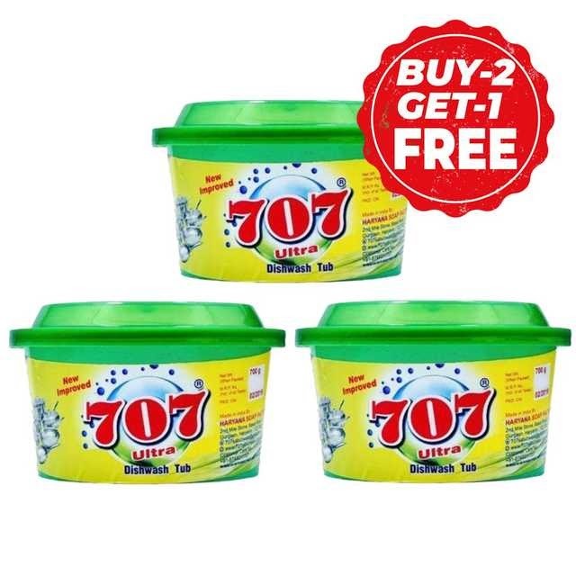 707 Dishwash Tub 3X600 g (Buy 2 Get 1 Free)