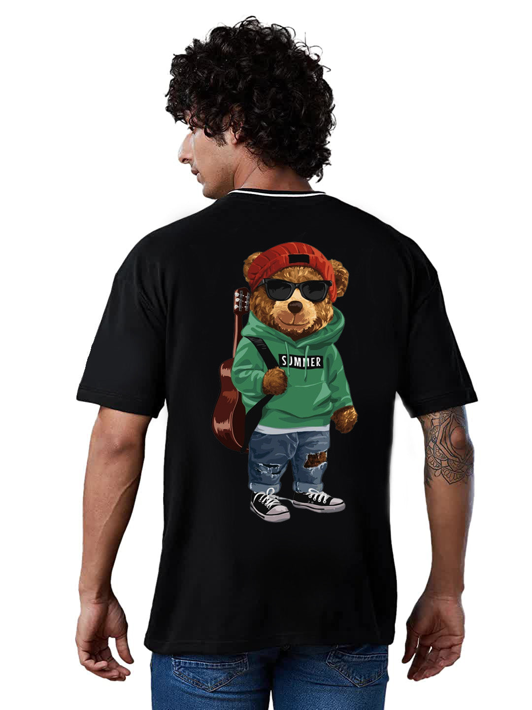 Teddy Bear Rap Hip Hop Lover Oversized Drop Shoulder full Teddy Bear Rap Hip Hop Lover Oversized Drop Shoulder full