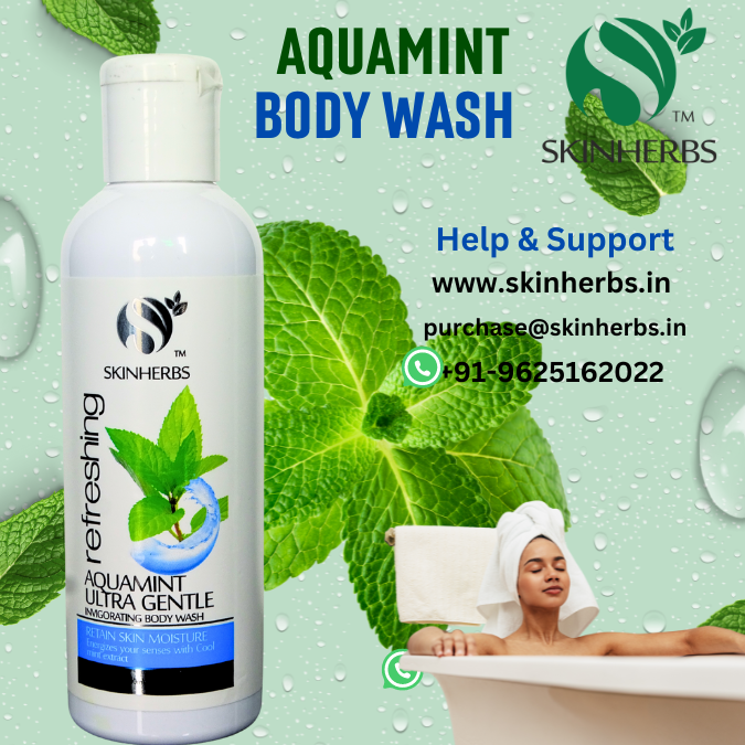 SKINHERBS SKIN HERBS AQUAMINT  BODY WASH - 100ml