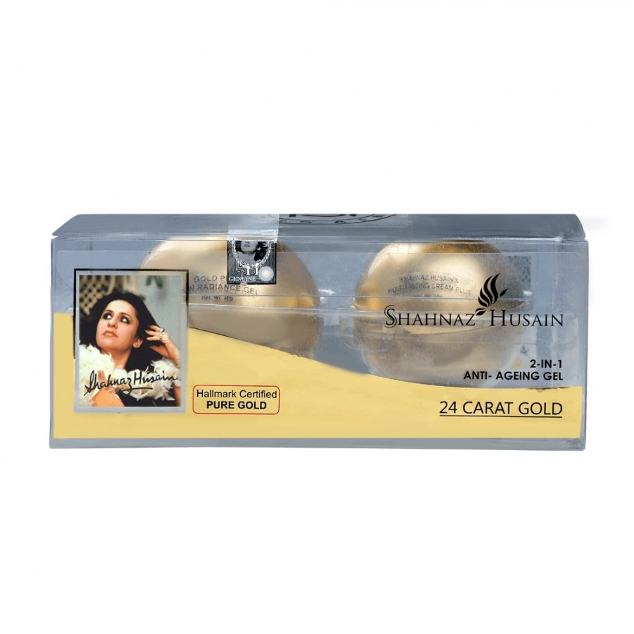 Shahnaz Husain Nature's Gold Skin Radiance Gel (Anti-Ageing) - 30GM and Moisturising Cream - 10GM