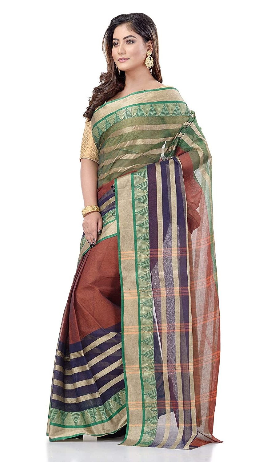 Handloom Cotton Bengali Tant Saree