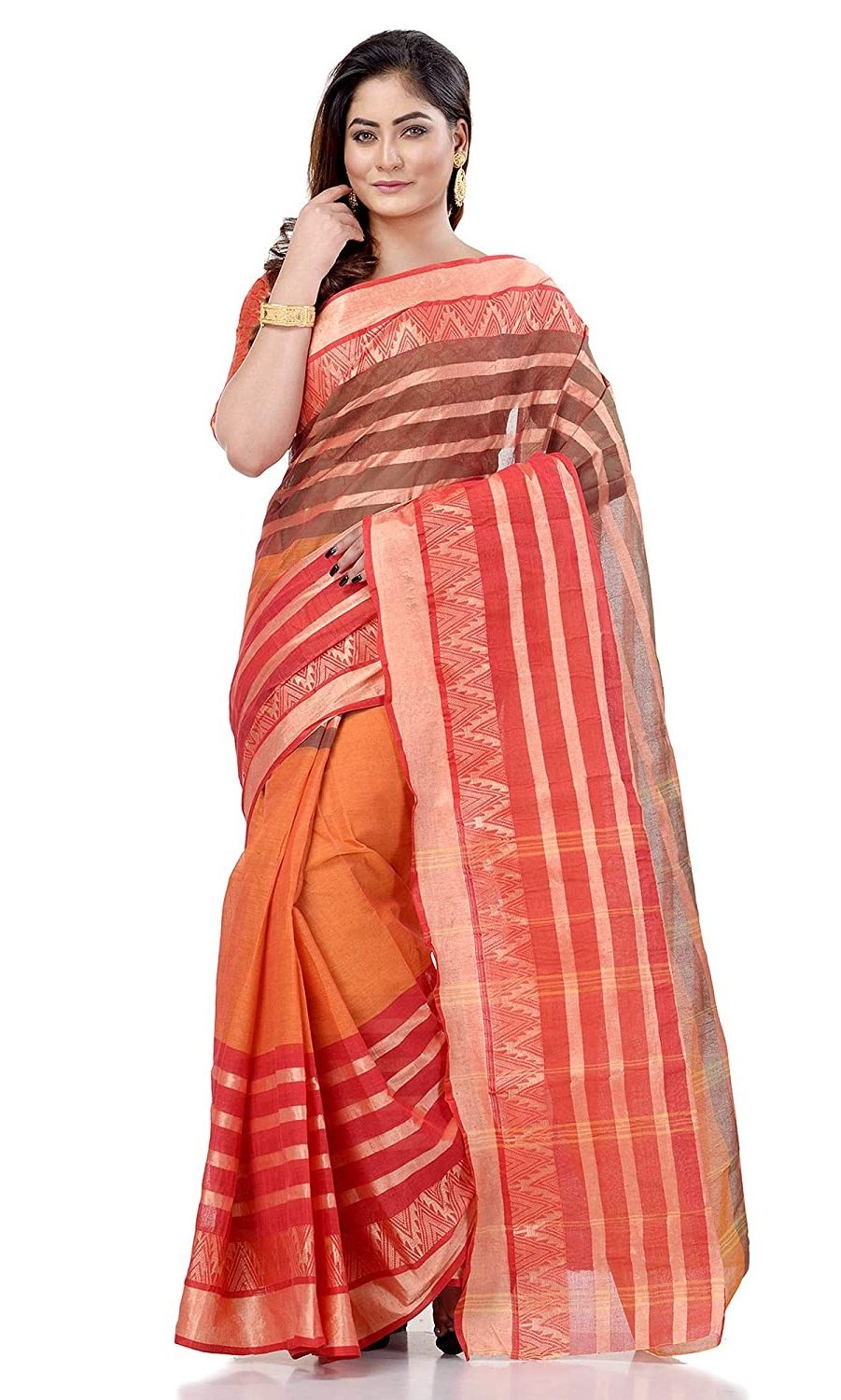 Handloom Cotton Bengali Tant Saree