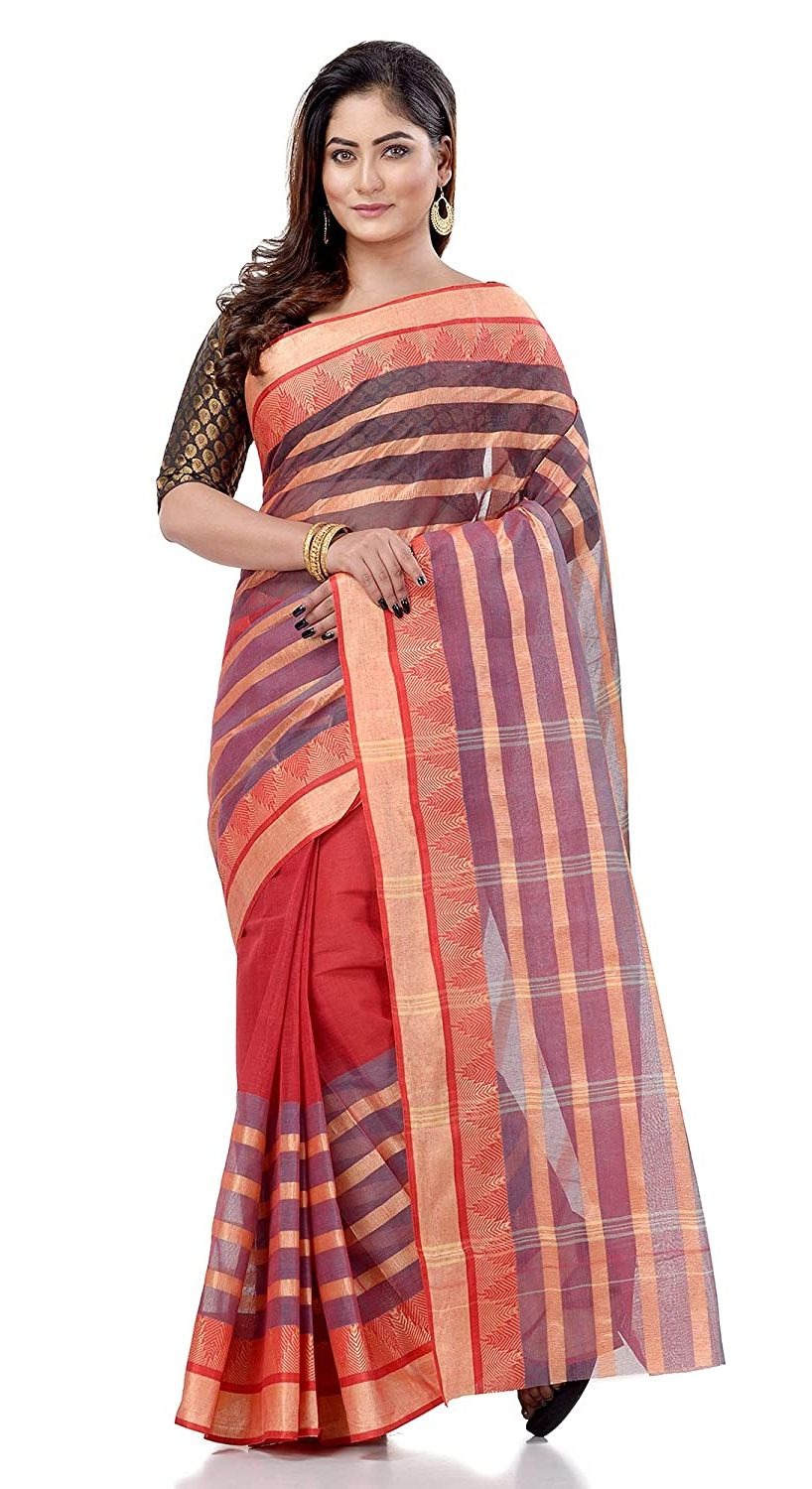 Handloom Cotton Bengali Tant Saree