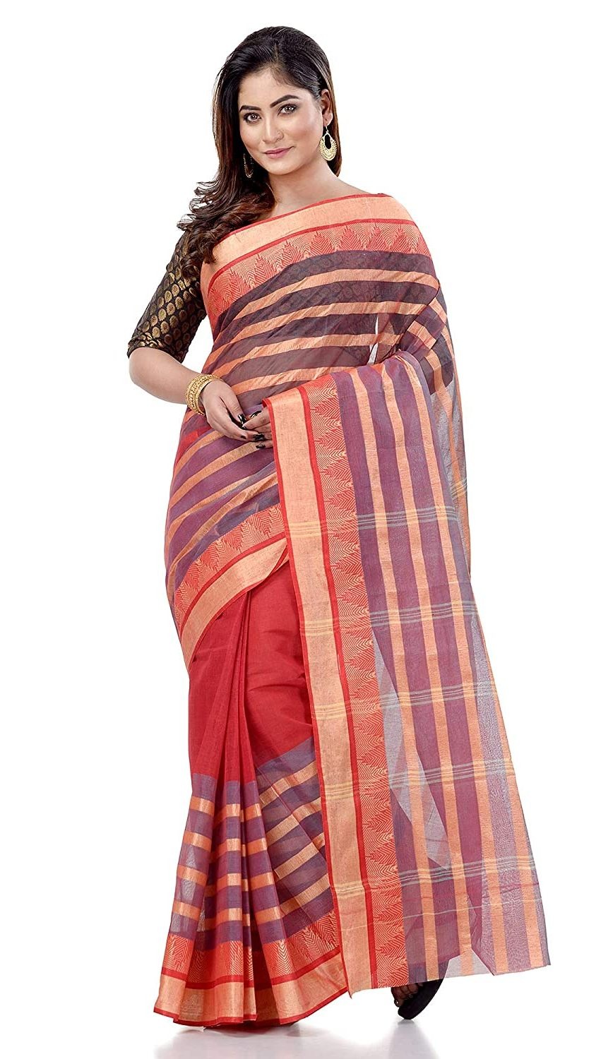 Handloom Cotton Bengali Tant Saree