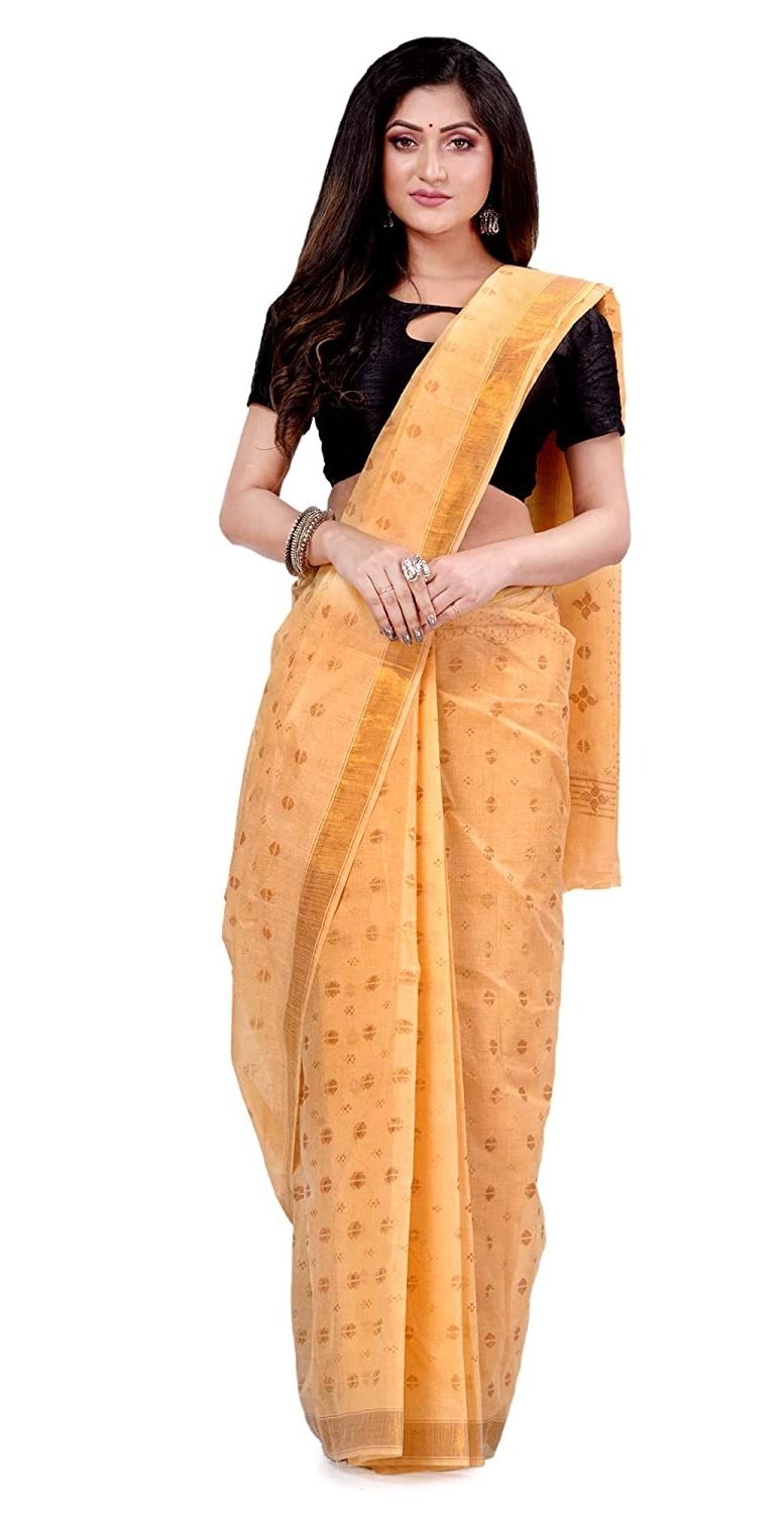 Handloom Zari Border Bengali Tant Saree