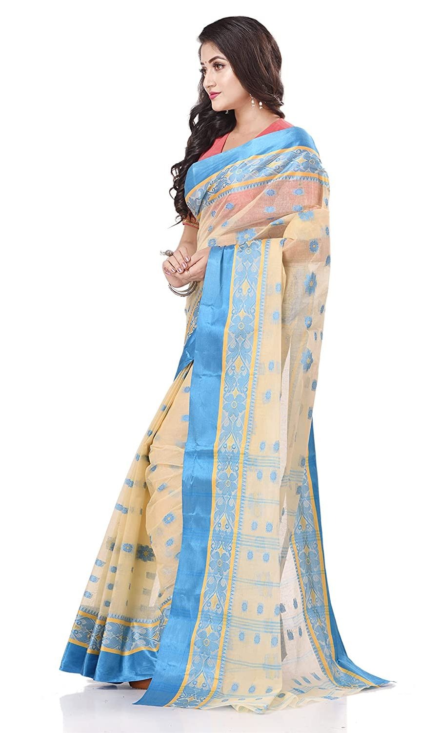 Handloom Cotton Bengali Tant Saree