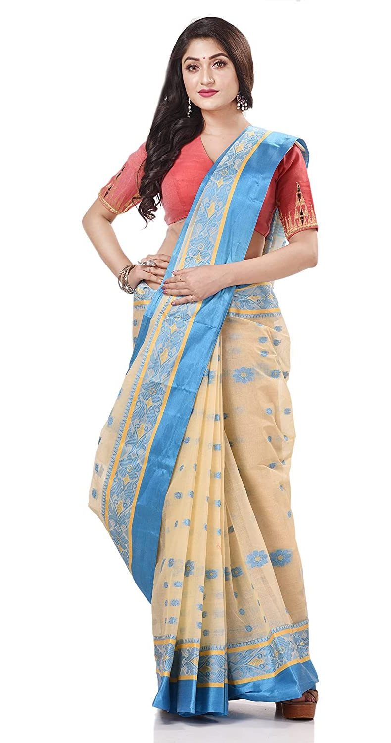 Handloom Cotton Bengali Tant Saree