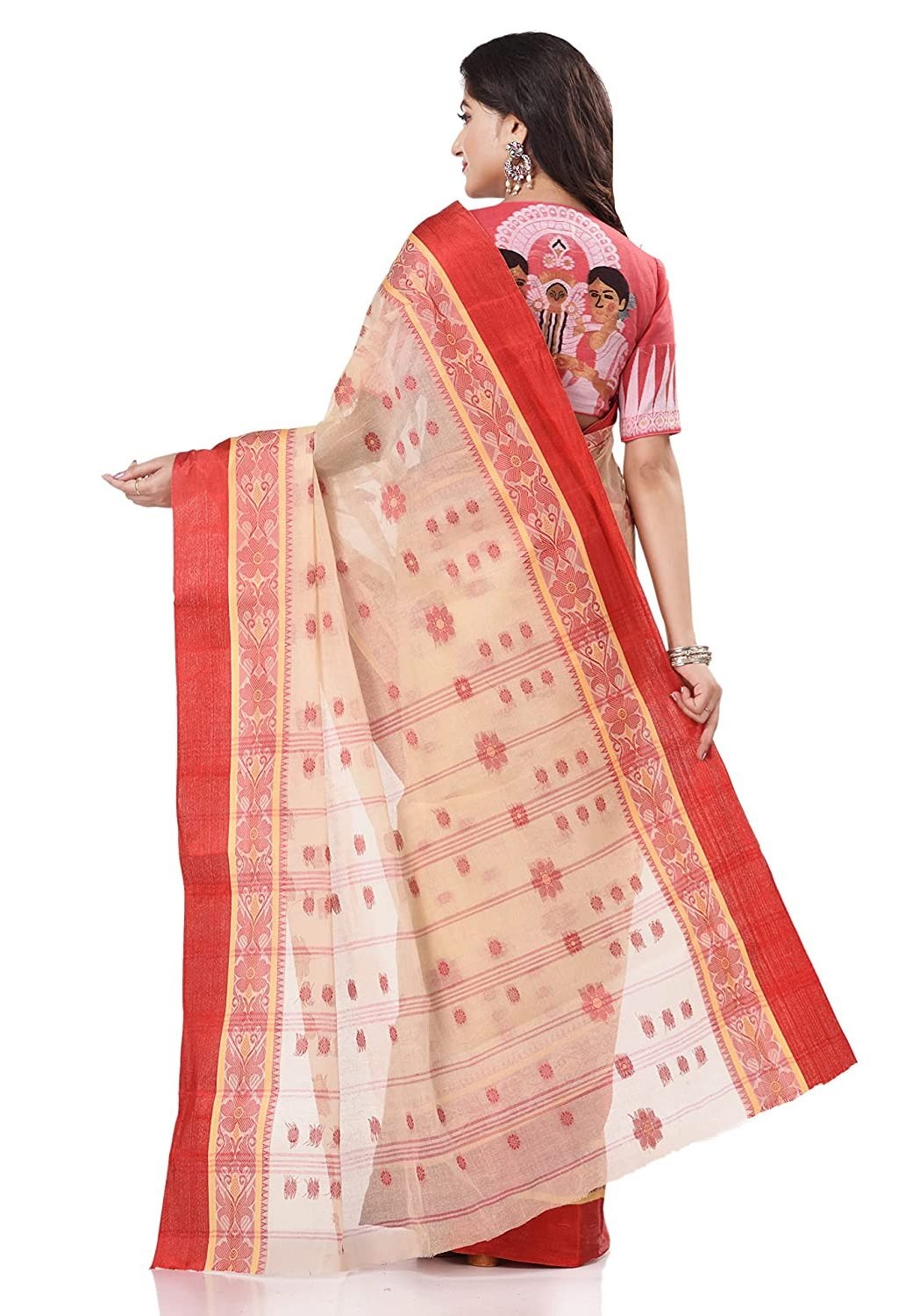 Handloom Cotton Bengali Tant Saree